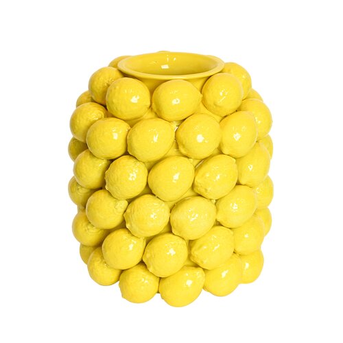 Vaas citroenen geel - H 35 cm