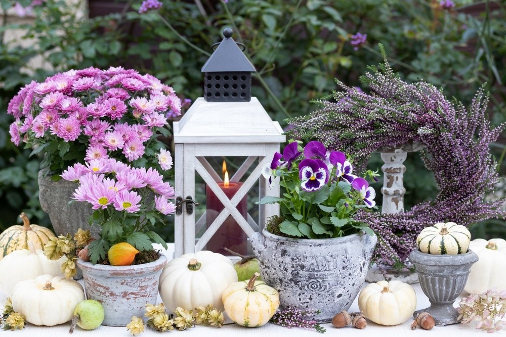 Fleurige herfstdecoraties voor terras en balkon Fleurige herfstdecoraties voor terras en balkon