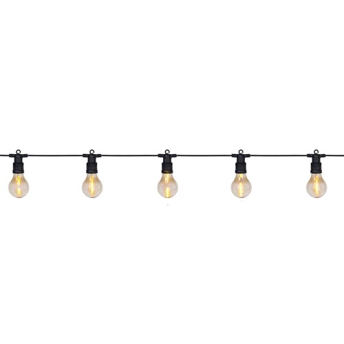 10 partylights 6X7CM vallend licht 10M/3M lead ZWART / connectable IP44 trafo