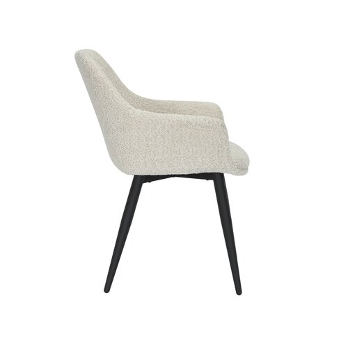 24Seven Eetkamerstoel Lucas Bouclé - Offwhite - afbeelding 4