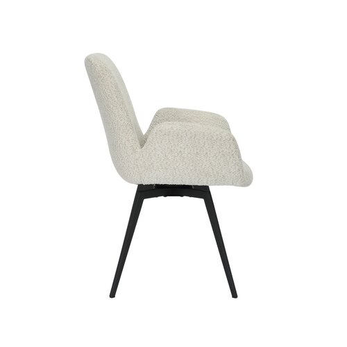 24Seven Eetkamerstoel Matteo bouclé offwhite - afbeelding 4