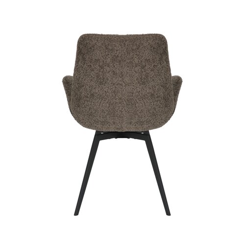 24Seven Eetkamerstoel Matteo bouclé taupe - afbeelding 5