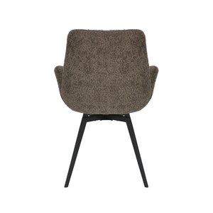 24Seven Eetkamerstoel Matteo bouclé taupe - afbeelding 5