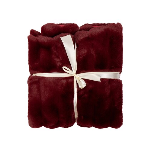 24Seven Plaid Lou merlot - 130 x 170 cm - afbeelding 2