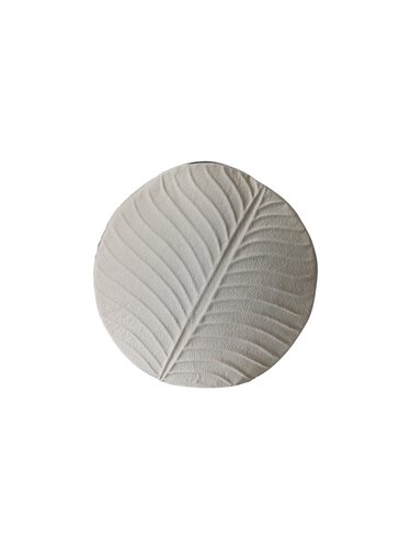 24Seven Vaas leaves rond light stone - L 32 x B 13 x H 32 cm