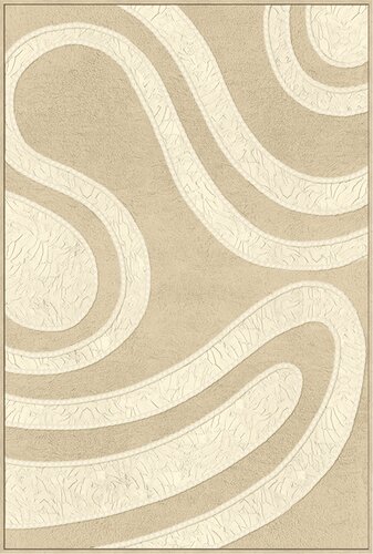 24Seven Wanddeco Beige waves - B80xH120cm