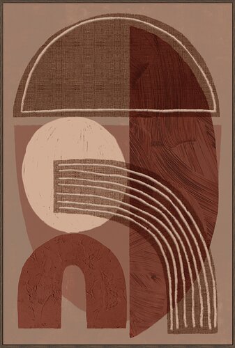 24Seven Wanddeco Brown shapes - B80xH120cm