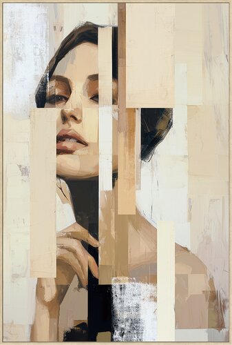 24Seven Wanddeco Lady in beige - B80xH120cm