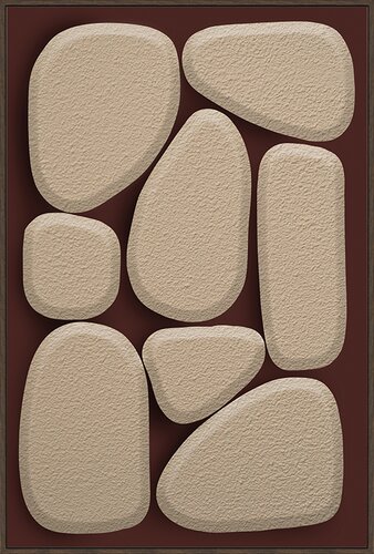 24Seven Wanddeco Mauve shapes - B60xH90cm