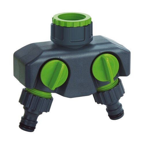 Garden Expert 2-weg waterverdeler 3/4" met kraankoppeling