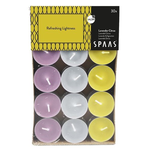 30 theelichten assorti 4,5u - Refreshing lightness