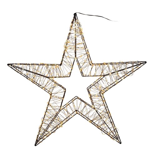 3D ster metaal 1440led 76x8cm cw