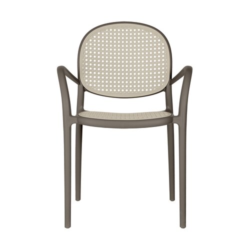 Aafke kunststof tuinstoel taupe - afbeelding 2