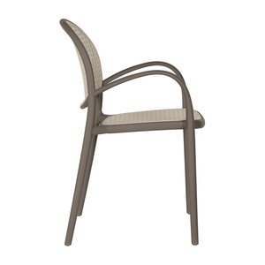 Aafke kunststof tuinstoel taupe - afbeelding 3