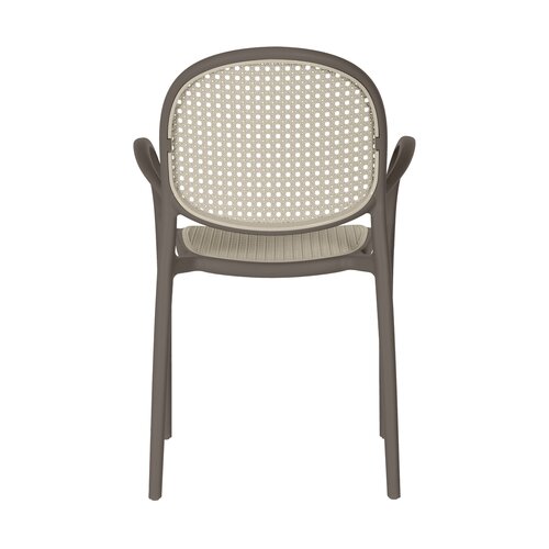 Aafke kunststof tuinstoel taupe - afbeelding 4