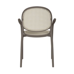 Aafke kunststof tuinstoel taupe - afbeelding 4