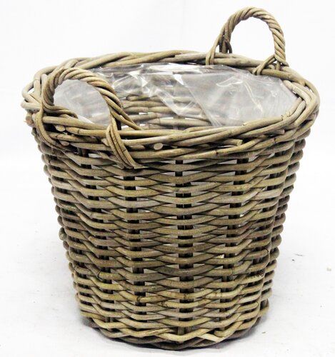 Aardappelmand Klassiek Rotan Grijs d30h23cm