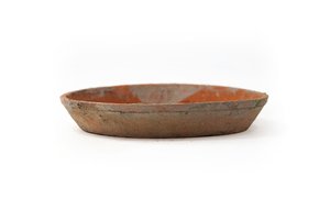 Aardewerk Schotel Rood - Ø 23 x H 3 cm - afbeelding 1