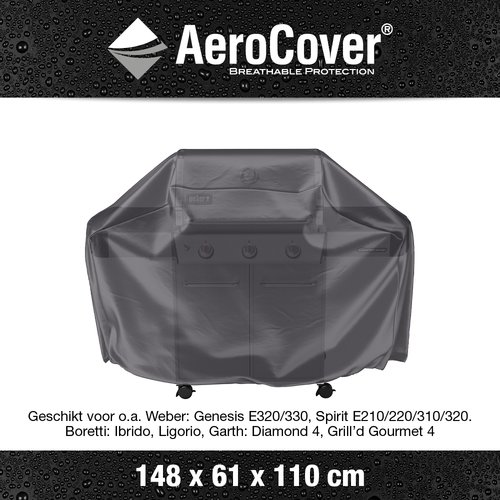 AeroCover Gasbarbecue Beschermhoes 148 x 61 x 110 cm - afbeelding 3