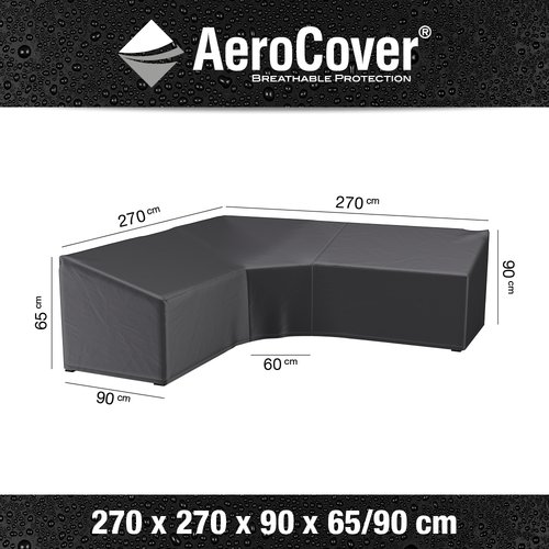 AeroCover Loungesethoes hoekset Trapeze 270 x 270 x 65/90 cm - afbeelding 4