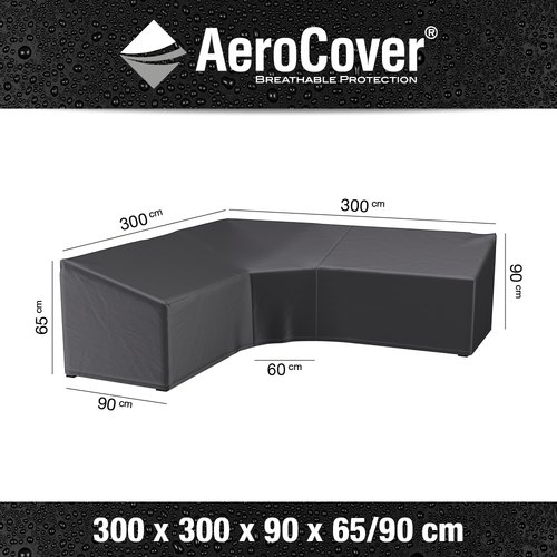 AeroCover Loungesethoes hoekset Trapeze 300 x 300 x 65/90 cm - afbeelding 4