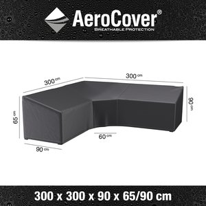 AeroCover Loungesethoes hoekset Trapeze 300 x 300 x 65/90 cm - afbeelding 4