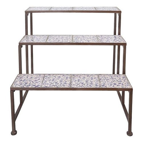 Aged ceramic etagere