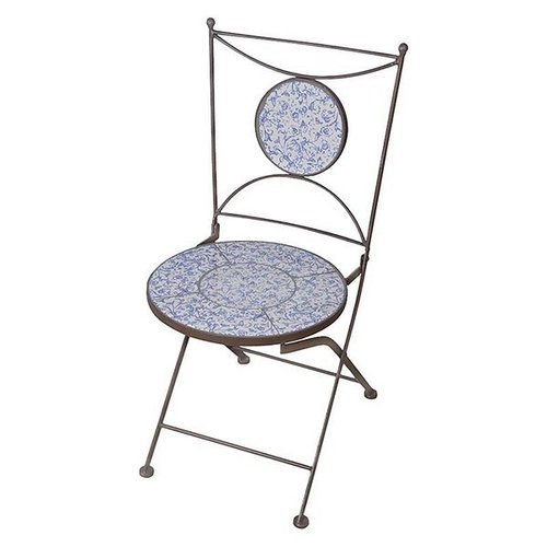 Aged ceramic stoel