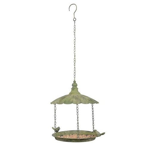 Aged Metal Green hangend voederhuis