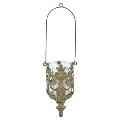 Aged Metal Green hangend windlicht