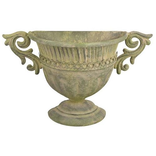 Aged Metal Green muur vaas