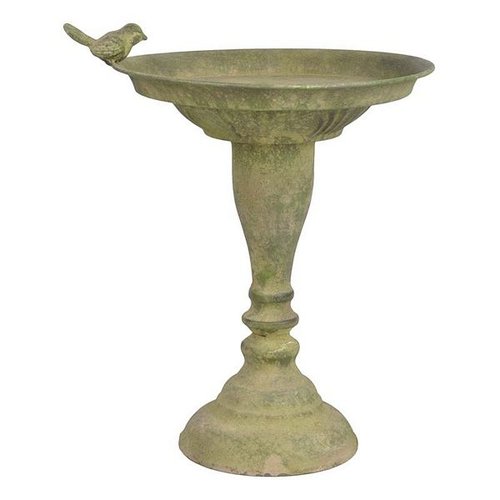 Aged Metal Green staand vogelbad