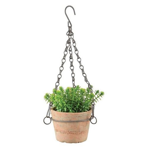 Aged Terracotta pot hangend S