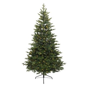 Everlands Allison pine LED kunstkerstboom groen - H 180 x D 111 cm - afbeelding 1
