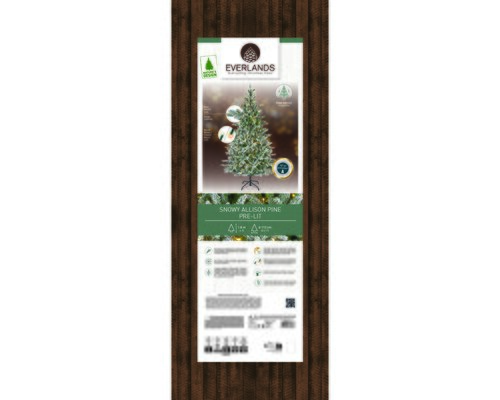 Allison pine snowy switch prelit hinged tree - 1234 tips - H 180 x D 112 cm 320L - afbeelding 6