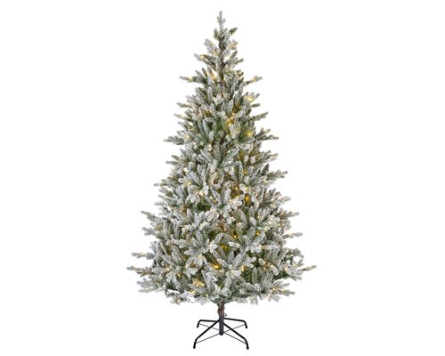 Allison Pine snowy switch prelit hinged tree - H 210 x D 127 cm 430 L - afbeelding 1