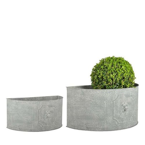 AM leeuw bloempot halfrond set/2