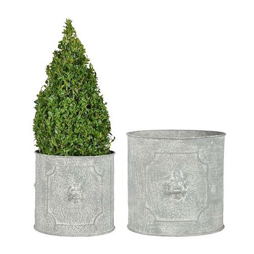 AM leeuw bloempot rond set/2