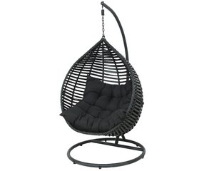 Amadora Hang-ei Wicker Zwart - 121 x 105 x 196 cm - afbeelding 1