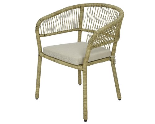 Amalfi Tuinstoel Beige - 62 x 64 x 85 cm - afbeelding 1