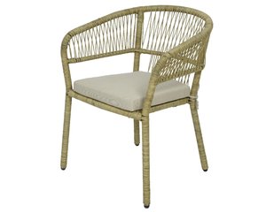 Amalfi Tuinstoel Beige - 62 x 64 x 85 cm - afbeelding 1