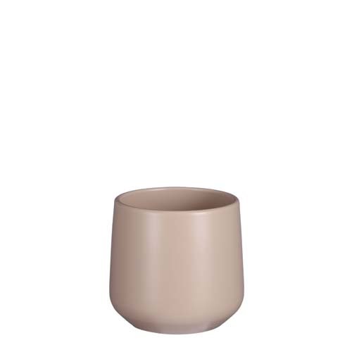 Amber pot rond l.roze mat - h13,5xd14cm