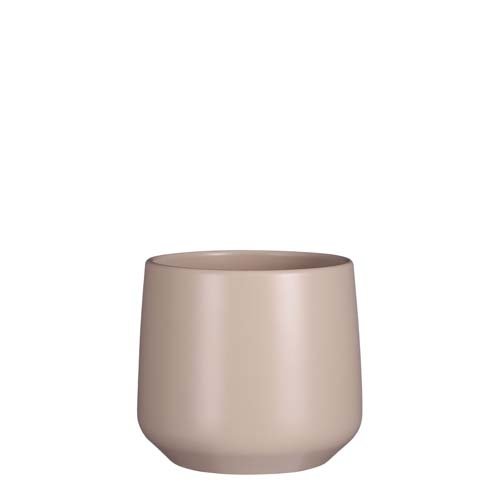 Amber pot rond l.roze mat - h14xd15,5cm