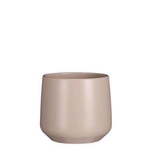 Amber pot rond l.roze mat - h15,5xd17cm