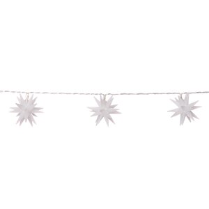 Anna's Collection 3D-sterren aan snoer - H6,5cm Wit 10 stuks - afbeelding 1