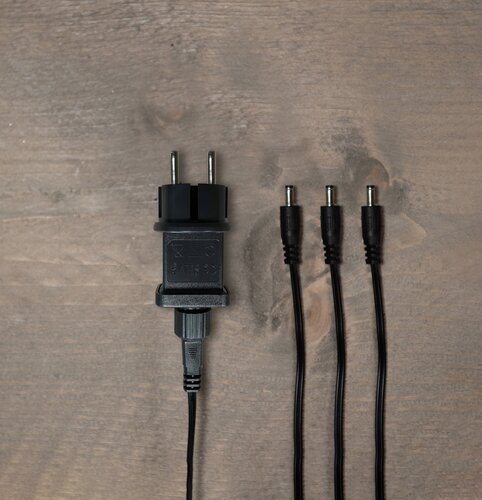 Anna's Collection Adapter voor waterlantaarn/projector - 3 DC-aansluitingen - kabel 4 m