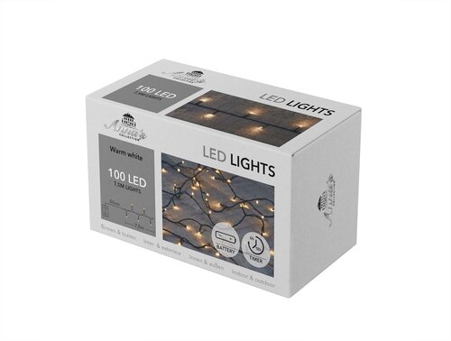 Anna's Collection Batterijverlichting 100 LED - L7,5m Warm wit - afbeelding 2
