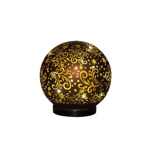 Anna's Collection Decoratiebal glas draaiend bruin met verlichting - D 15 cm - afbeelding 4