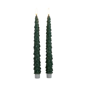 Anna's Collection Dinerkaars kerstboom jade groen - H 27 cm
