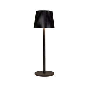 Anna's Collection Draadloze tafellamp rib - D9xH27,5cm Zwart - afbeelding 2